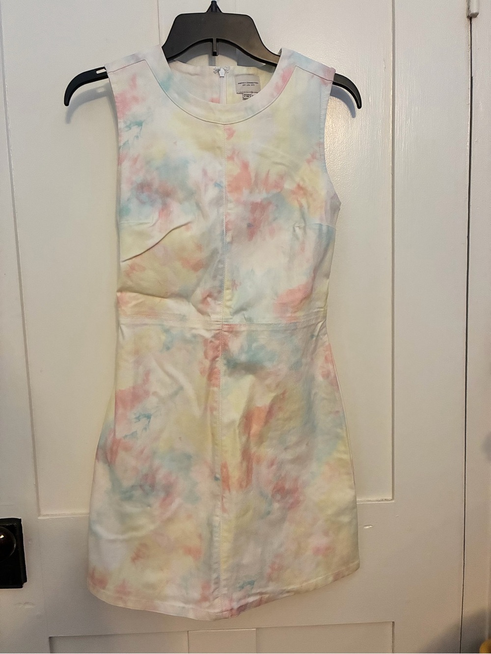 French Connection Girls' Pastel Tie-Dye Dress in Pink, Blue & Yellow
